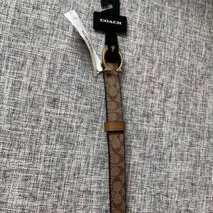 COACH Leather Belt Women’s Gold/ Black/ Brown$